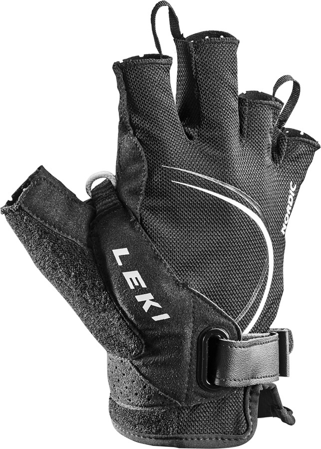 Leki Nordic Lite Shark Short Nordic/Trekking Pole Gloves, XXL Black